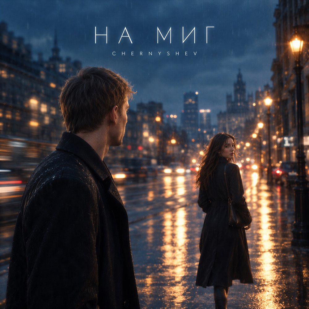 Обложка релиза «На миг» — Chernyshev